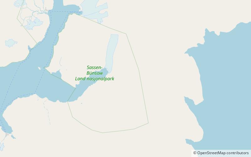 von postbreen sassen bunsow land nationalpark location map