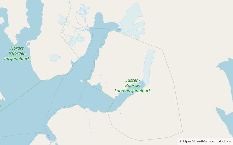 gipsdalen sassen bunsow land nationalpark location map