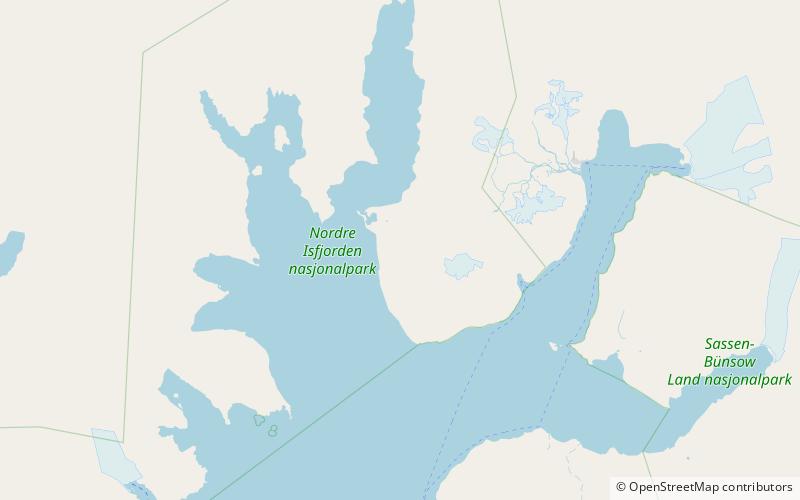 kongressfjellet park narodowy polnocnego isfjordu location map