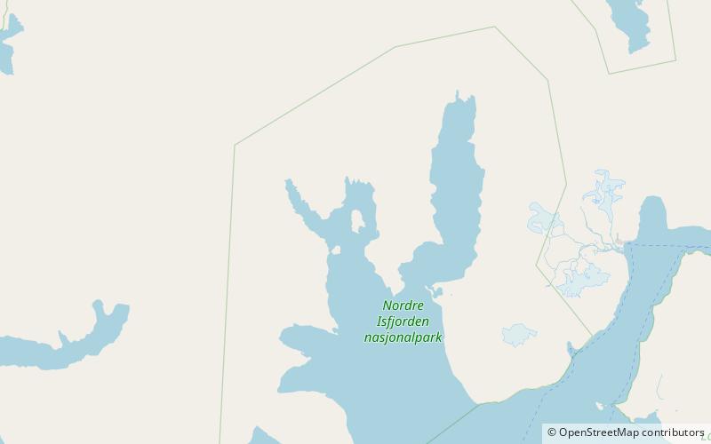 coraholmen nordre isfjorden nationalpark location map