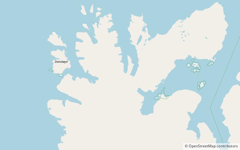 chauveaubreen nordvest spitsbergen nationalpark location map