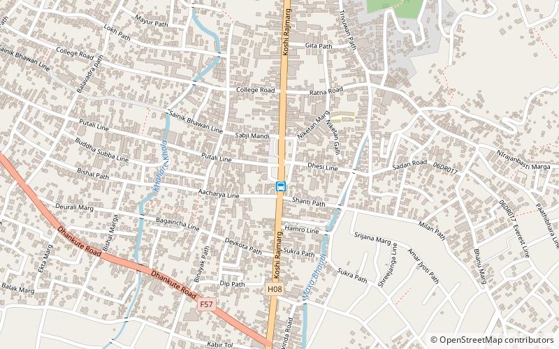 bhanu chowk dharan location map