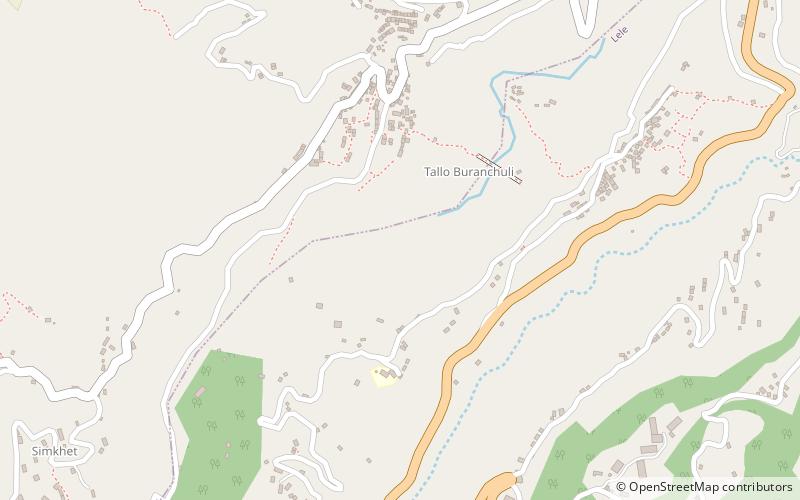 Simba waterfall location map