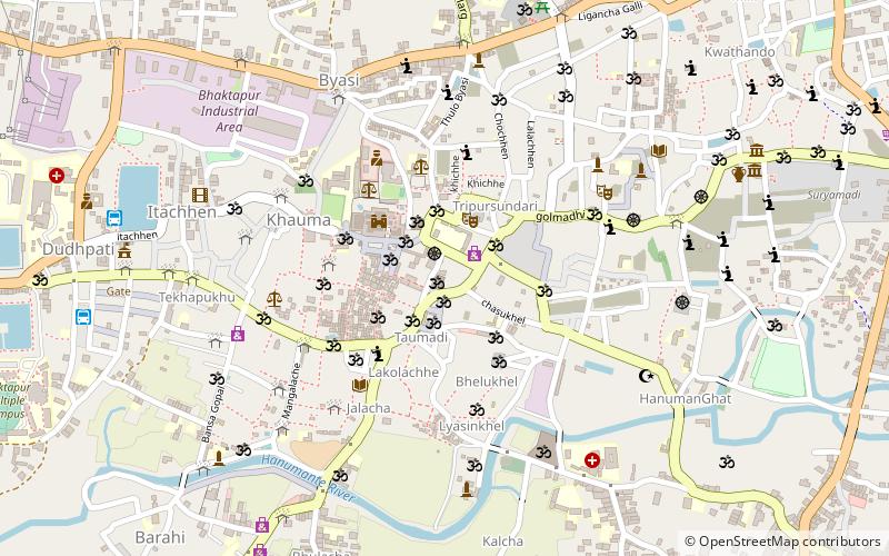 nyatapola temple bhaktapur location map