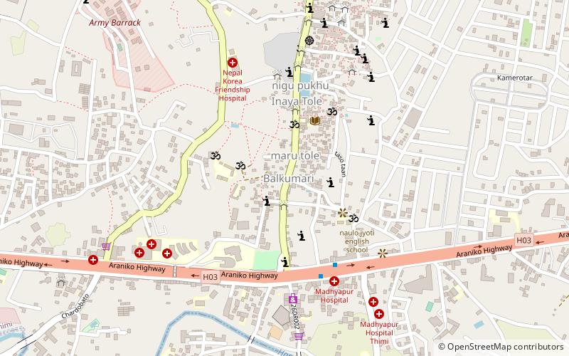 Balkumari temple location map