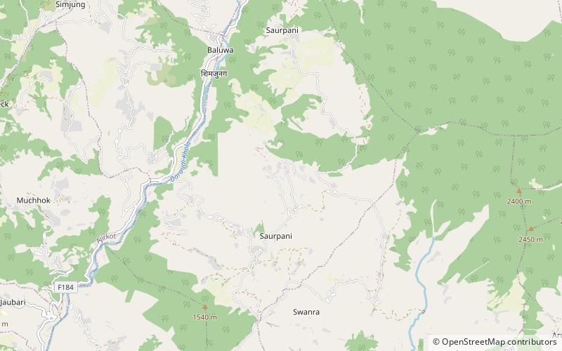 saurapani gorkha location map
