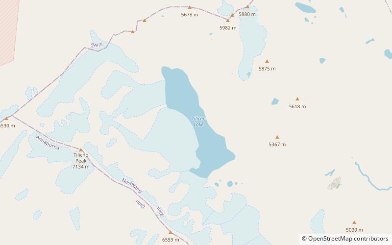 Tilicho Lake location map