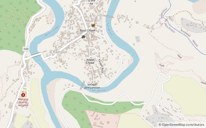 bajhang district api nampa conservation area location map