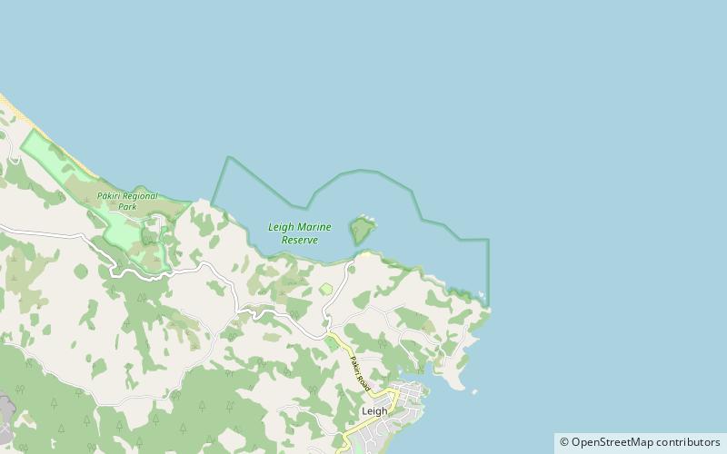 Rezerwat Morski Cape Rodney-Okakari Point location map