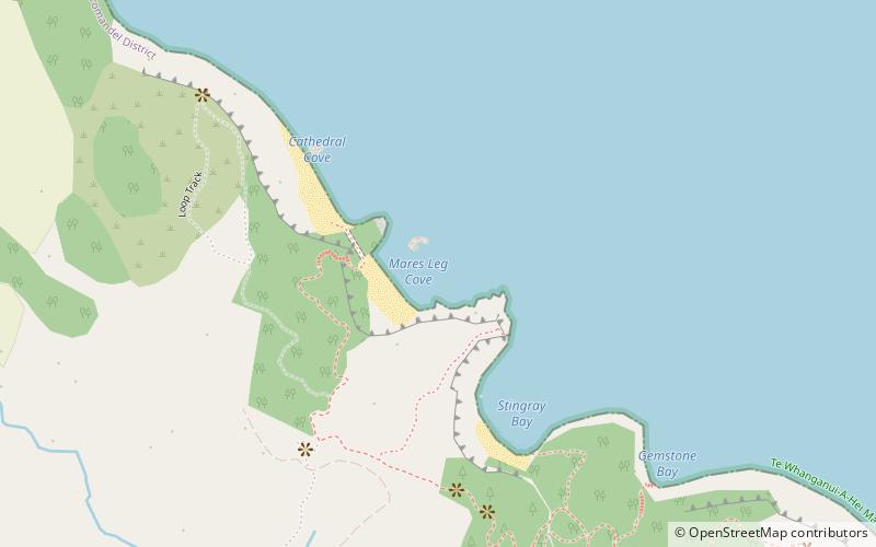 mares leg cove hahei location map