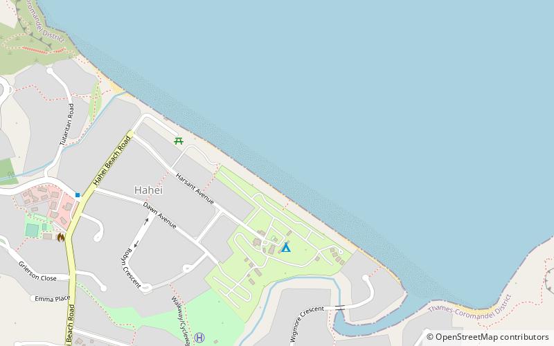 hahei beach location map