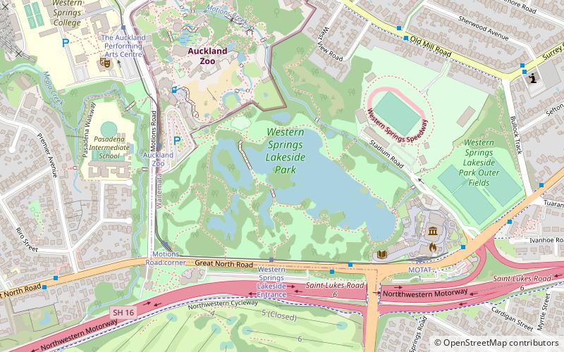 western springs lakeside park auckland location map