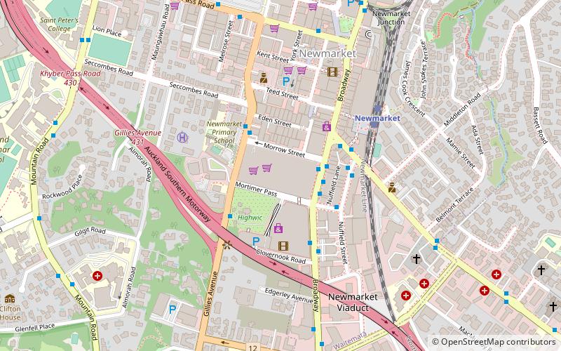 Westfield Newmarket location map
