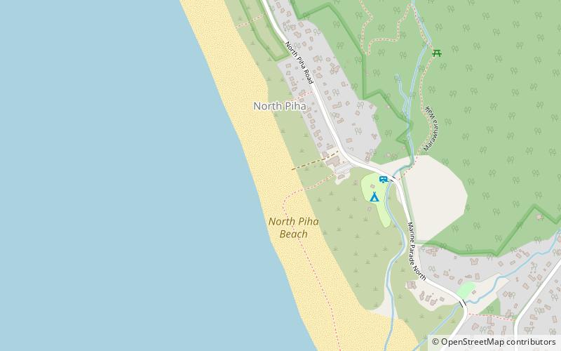 North Piha Beach location map