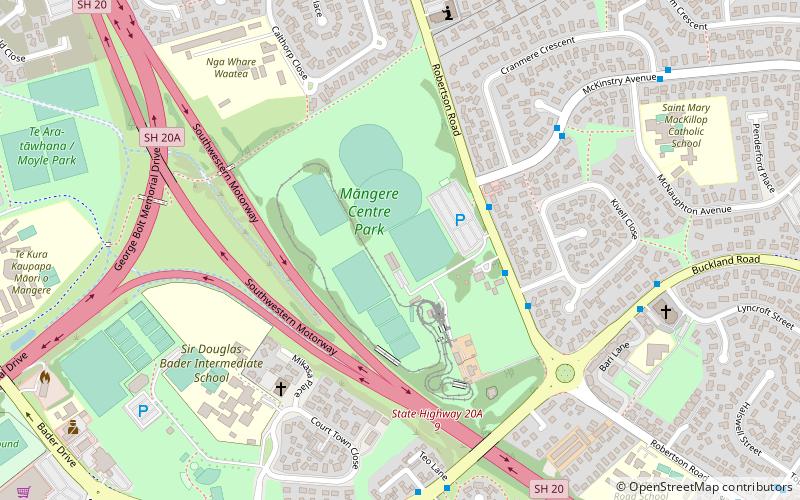 centre park auckland location map