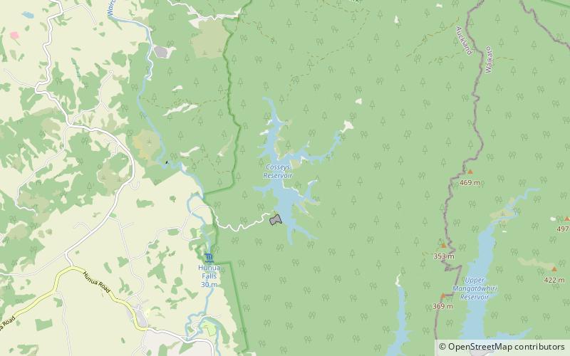 Cosseys Reservoir location map