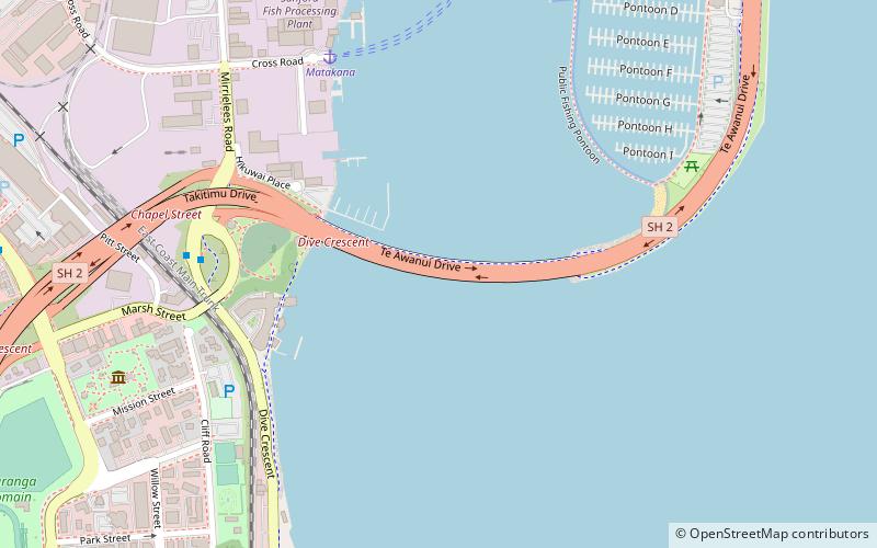 Tauranga Harbour Bridge location map