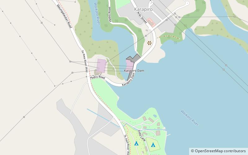 Lac Karapiro location map