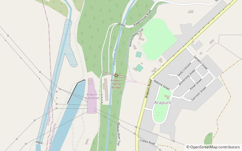 Arapuni Suspension Bridge location map