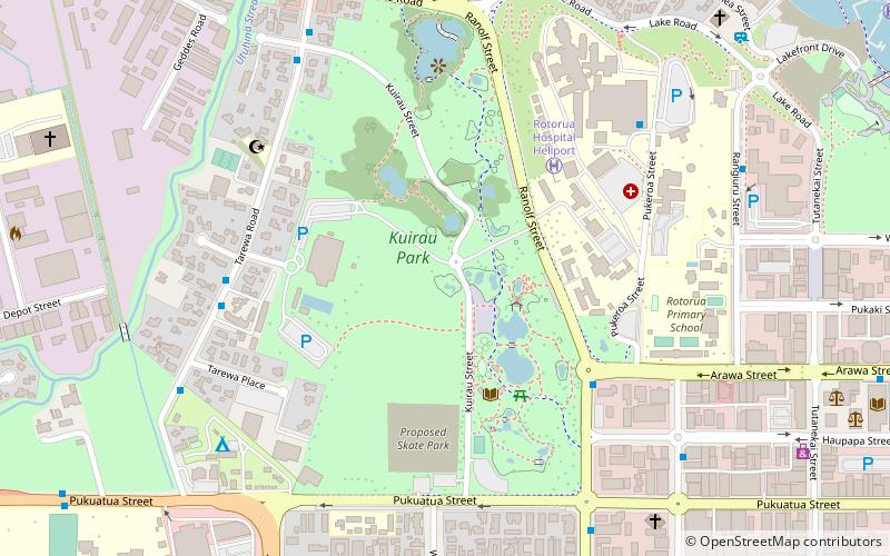 kuirau park rotorua location map