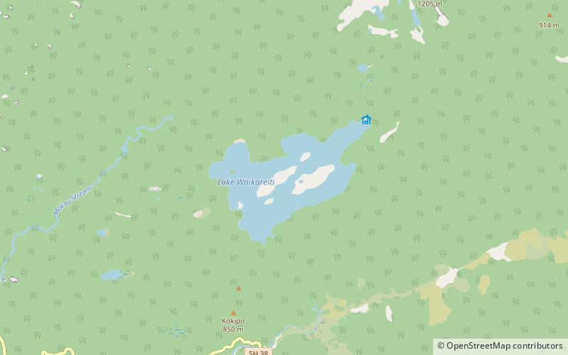 lake waikareiti park narodowy te urewera location map