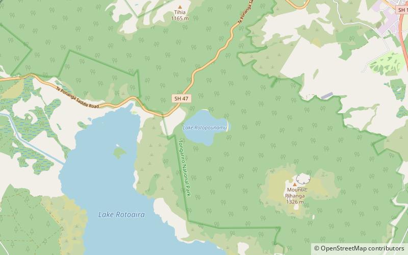 Lake Rotopounamu location map