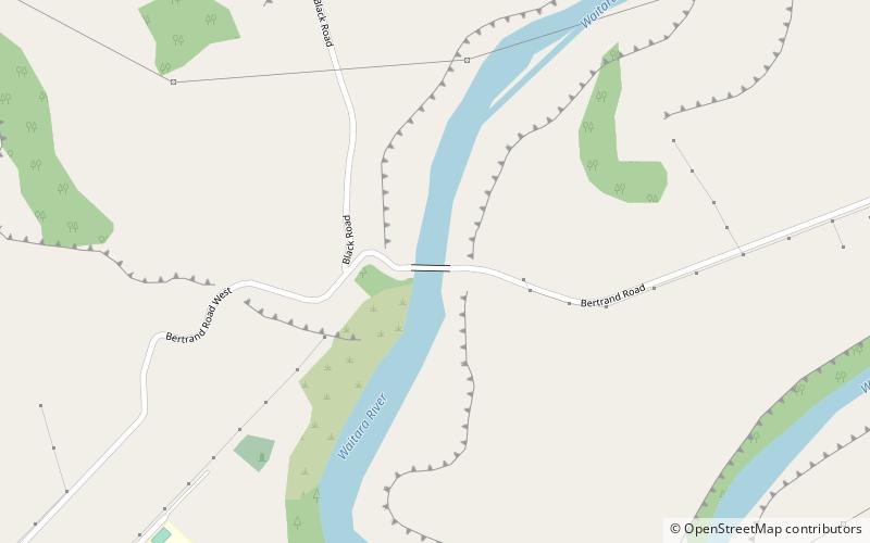 Bertrand Road suspension bridge location map