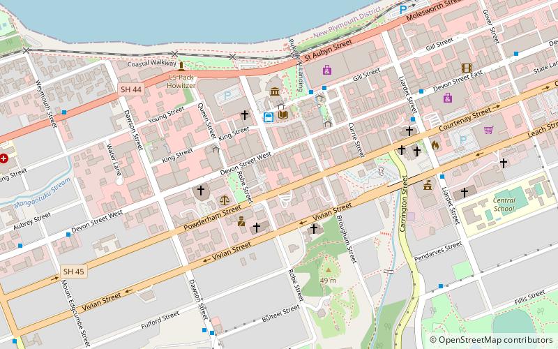 New Plymouth Central location map
