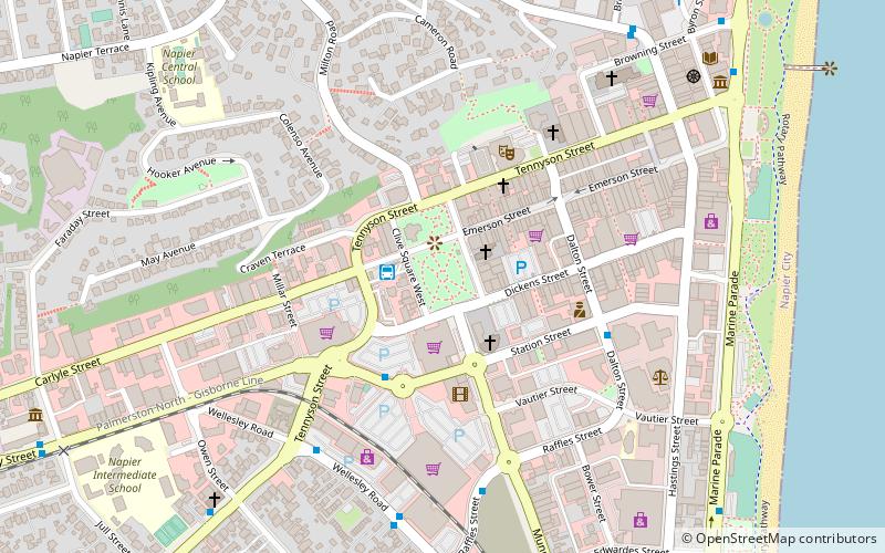 Central Napier location map