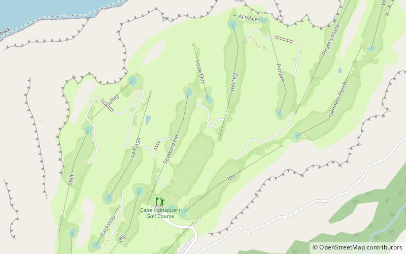 cape kidnappers golf course location map