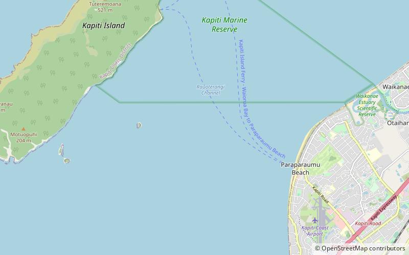 rezerwat morski kapiti paraparaumu location map