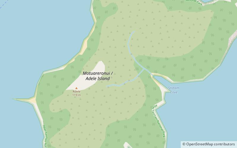 Motuareronui / Adele Island location map
