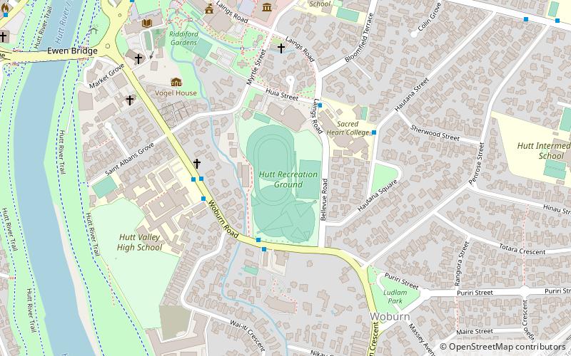 Hutt Recreation Ground location map
