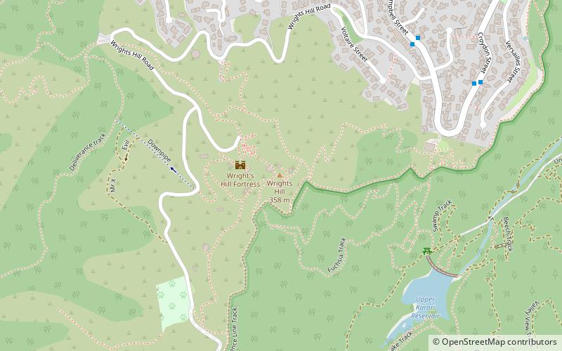 Wrights Hill Fortress location map