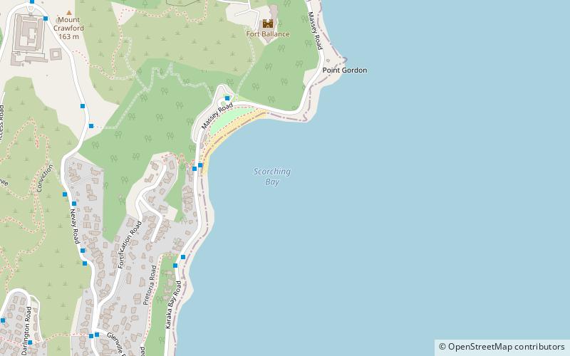 scorching bay beach wellington location map