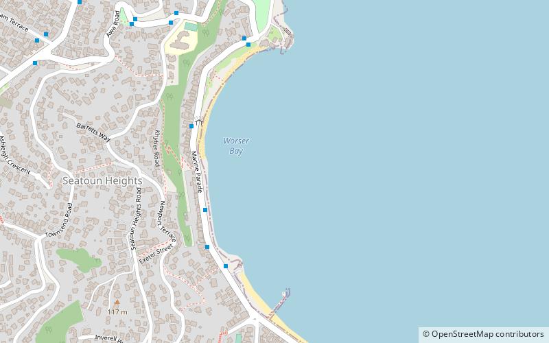 worser bay beach wellington location map