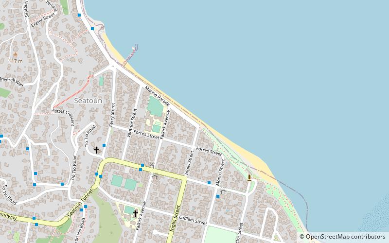 seatoun beach wellington location map