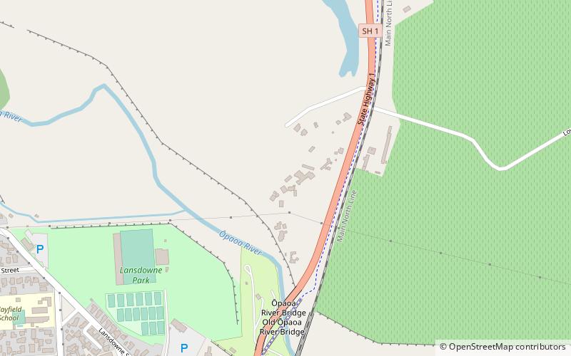 opawa river bridge location map