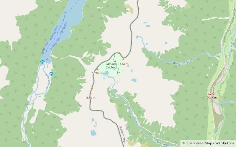 rainbow ski area saint arnaud location map