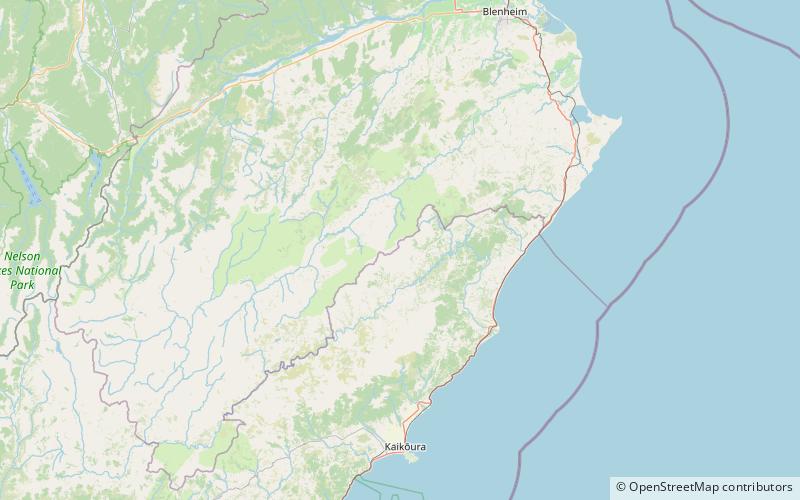 Kaikōura Ranges location map