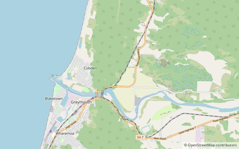 wingham park greymouth location map