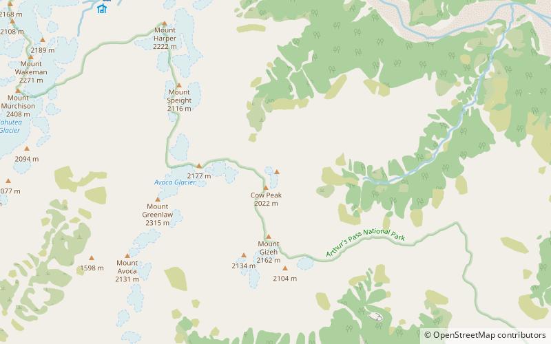 mount damfool arthurs pass nationalpark location map