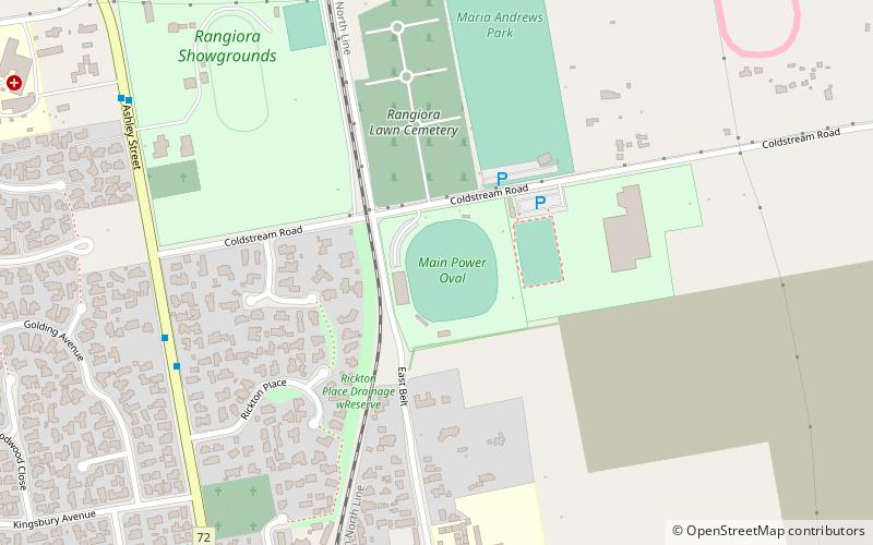 rangiora recreation ground location map
