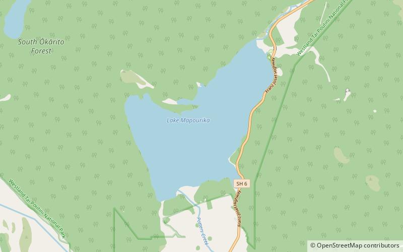 Lake Mapourika location map