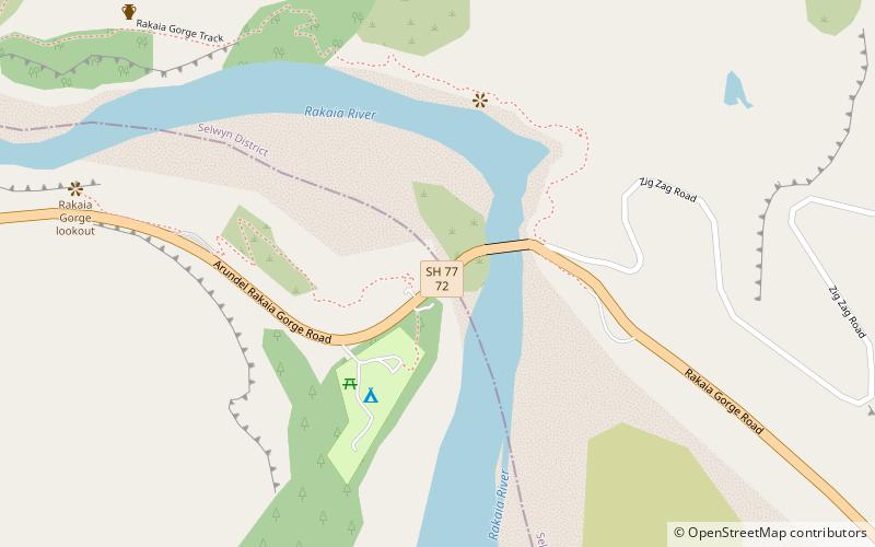 Rakaia Gorge location map