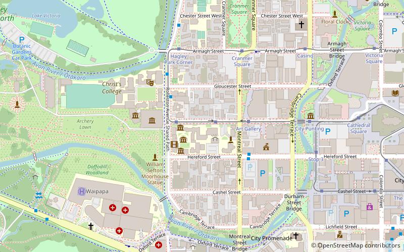 Christchurch Arts Centre location map