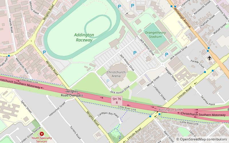 Christchurch Arena location map