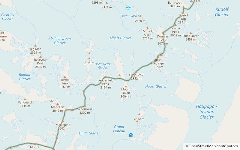 Mount Haast location map