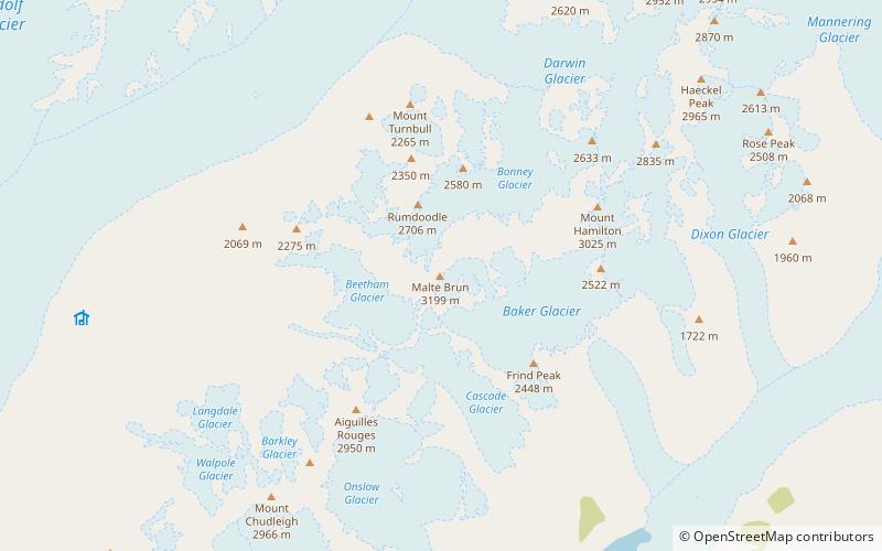 Malte Brun Mountain location map