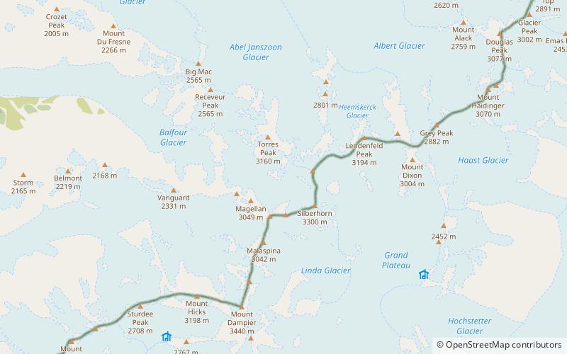 Mount Silberhorn location map